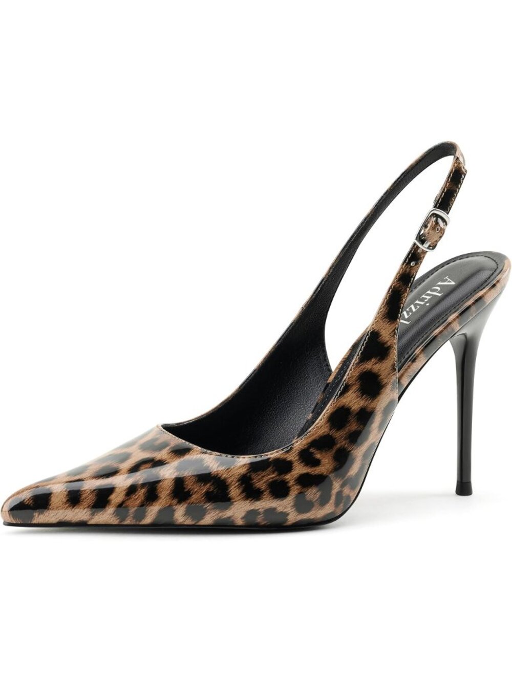 Women's Leopard Comfortable Sexy Non-Slip Slingback High Pointed Closed Toe Heel